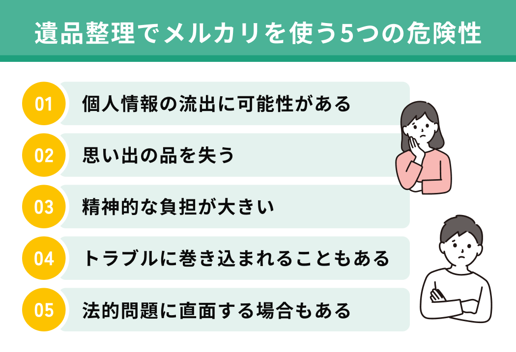 遺品整理でメルカリを使うのってやばい？5つの危険性