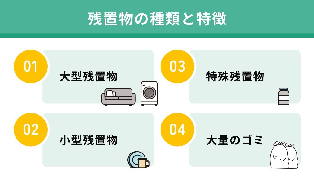 残置物の種類と特徴