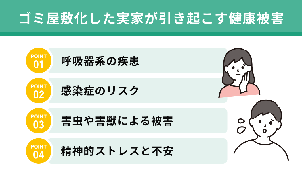 ゴミ屋敷化した実家が引き起こす健康被害