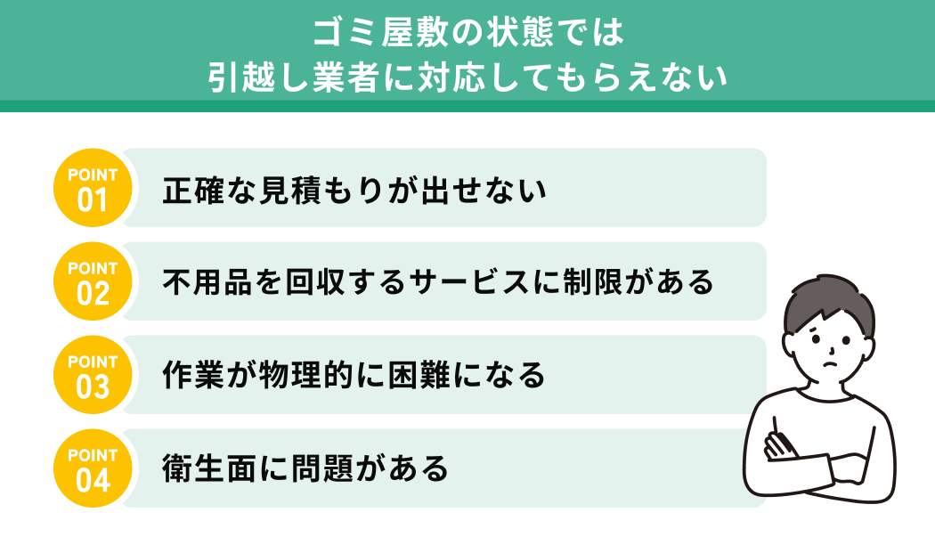 ゴミ屋敷の状態では引越し業者に対応してもらえない