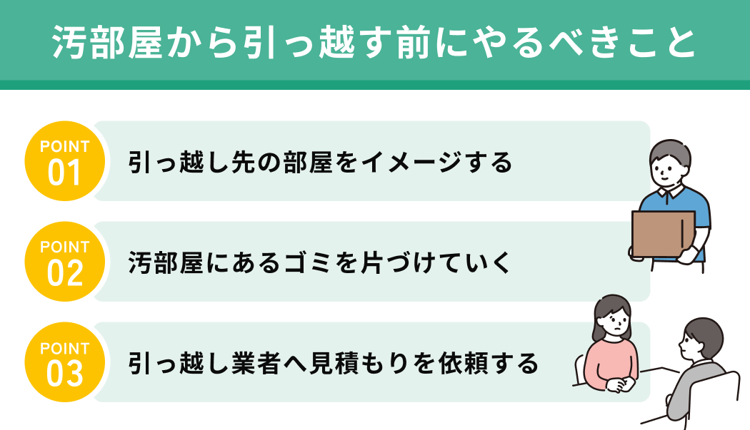 汚部屋から引っ越す前にやるべきこと