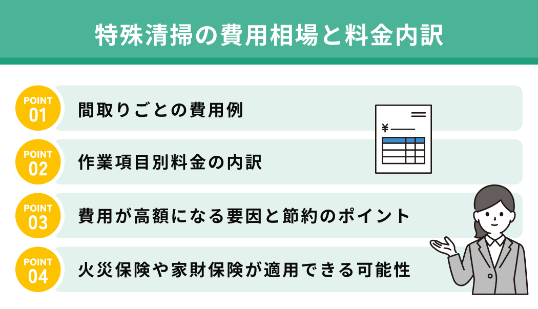 特殊清掃の費用相場と料金内訳