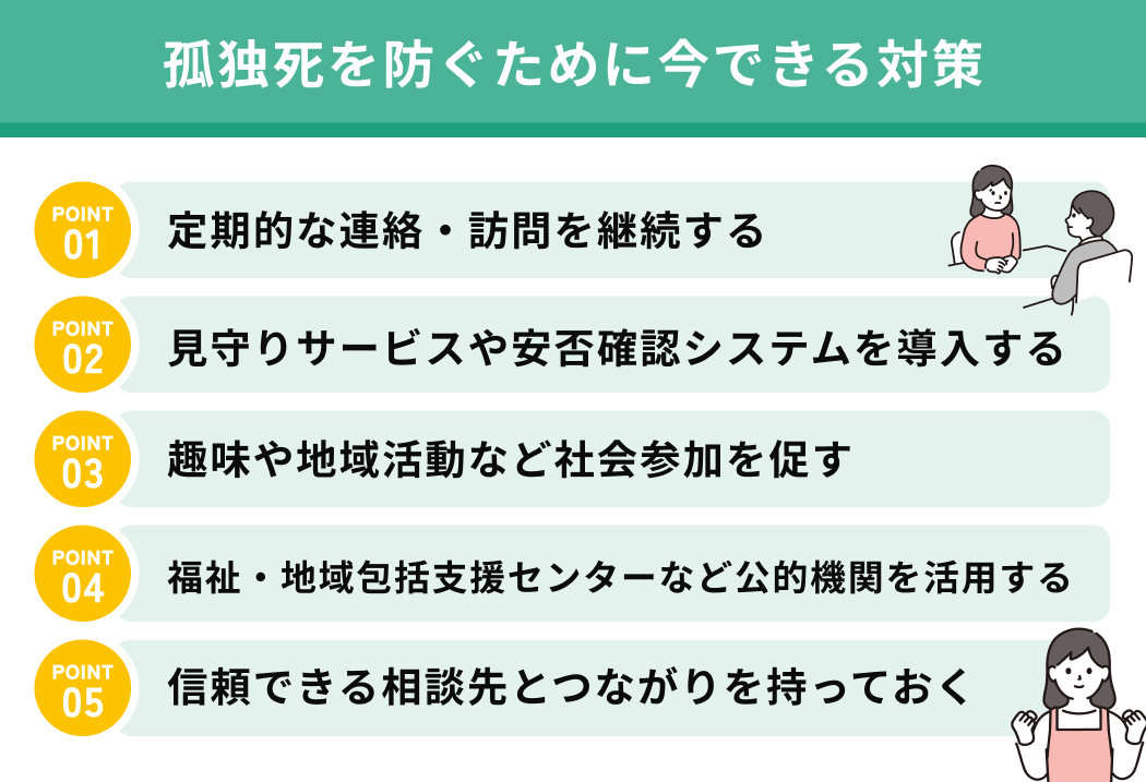 孤独死を防ぐために今できる対策