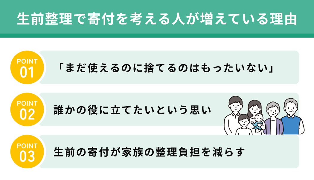 生前整理で寄付を考える人が増えている理由