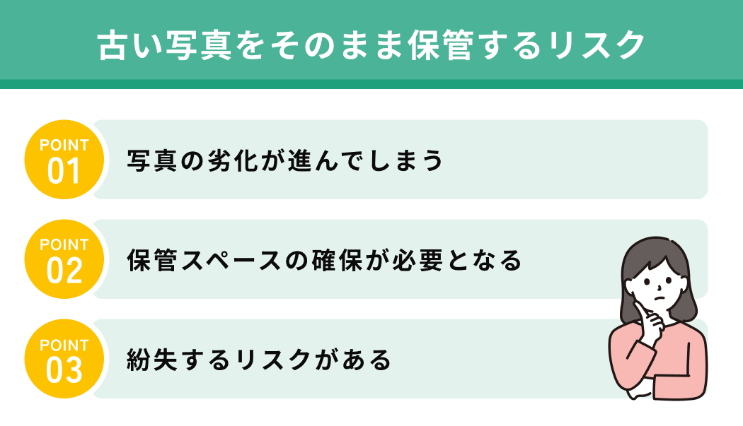 古い写真をそのまま保管するリスク